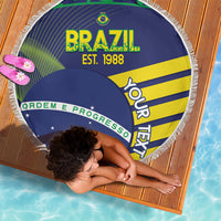 Custom Brazil Football Beach Blanket Summer 2024 Go Champions Selecao - Wonder Print Shop