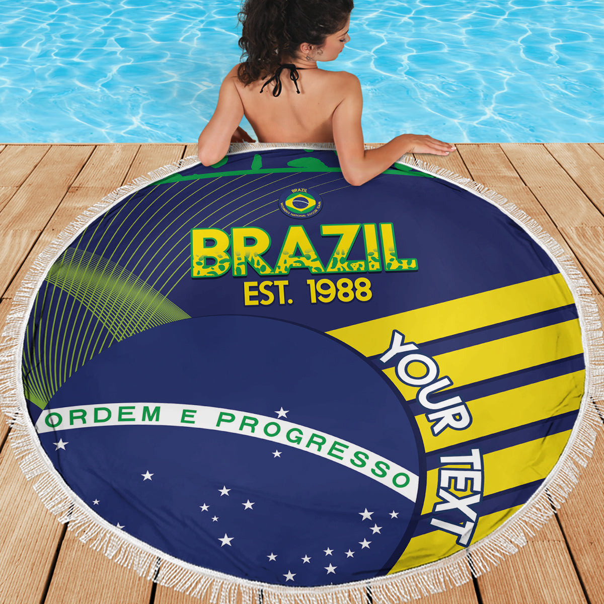 Custom Brazil Football Beach Blanket Summer 2024 Go Champions Selecao - Wonder Print Shop
