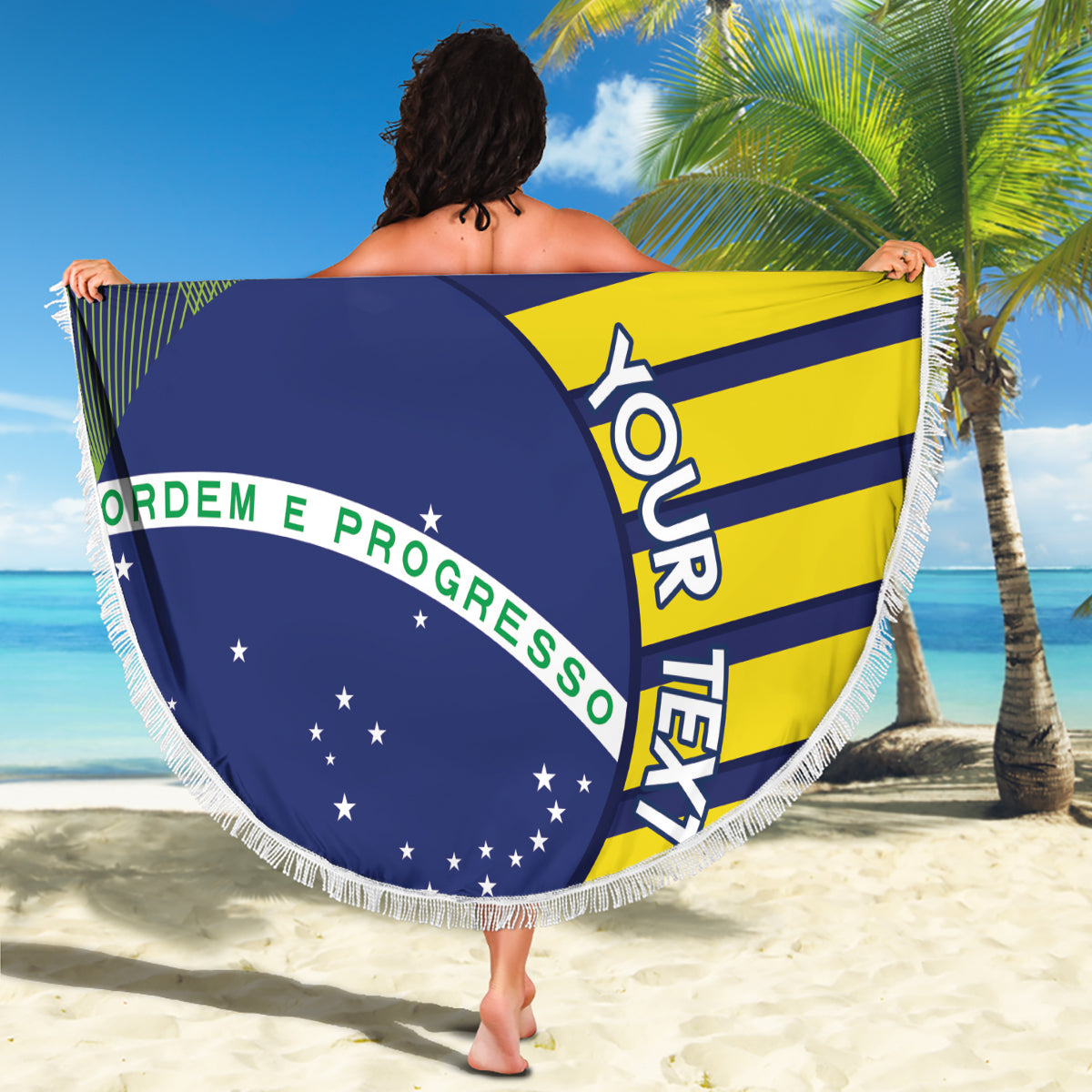 Custom Brazil Football Beach Blanket Summer 2024 Go Champions Selecao - Wonder Print Shop