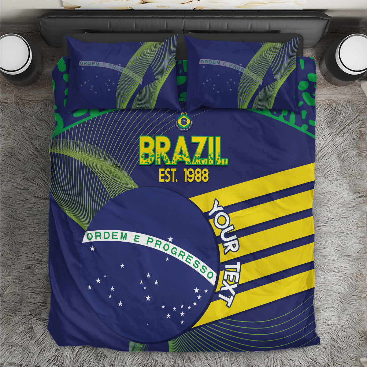 Custom Brazil Football Bedding Set Summer 2024 Go Champions Selecao - Wonder Print Shop