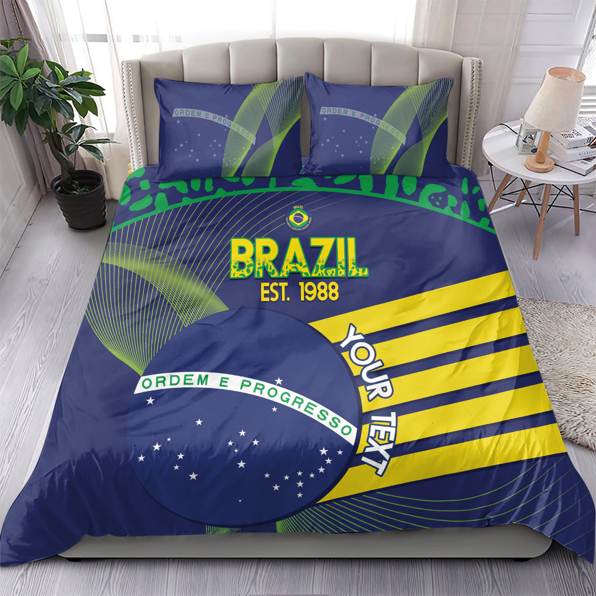 Custom Brazil Football Bedding Set Summer 2024 Go Champions Selecao - Wonder Print Shop
