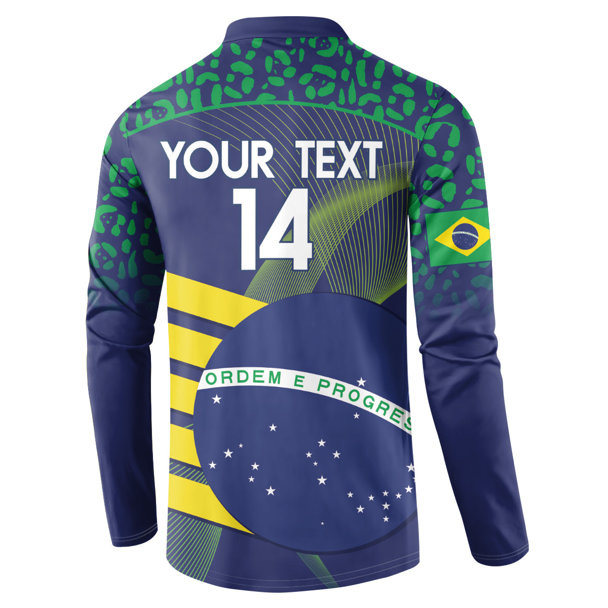 Custom Brazil Football Button Sweatshirt Summer 2024 Go Champions Selecao - Wonder Print Shop