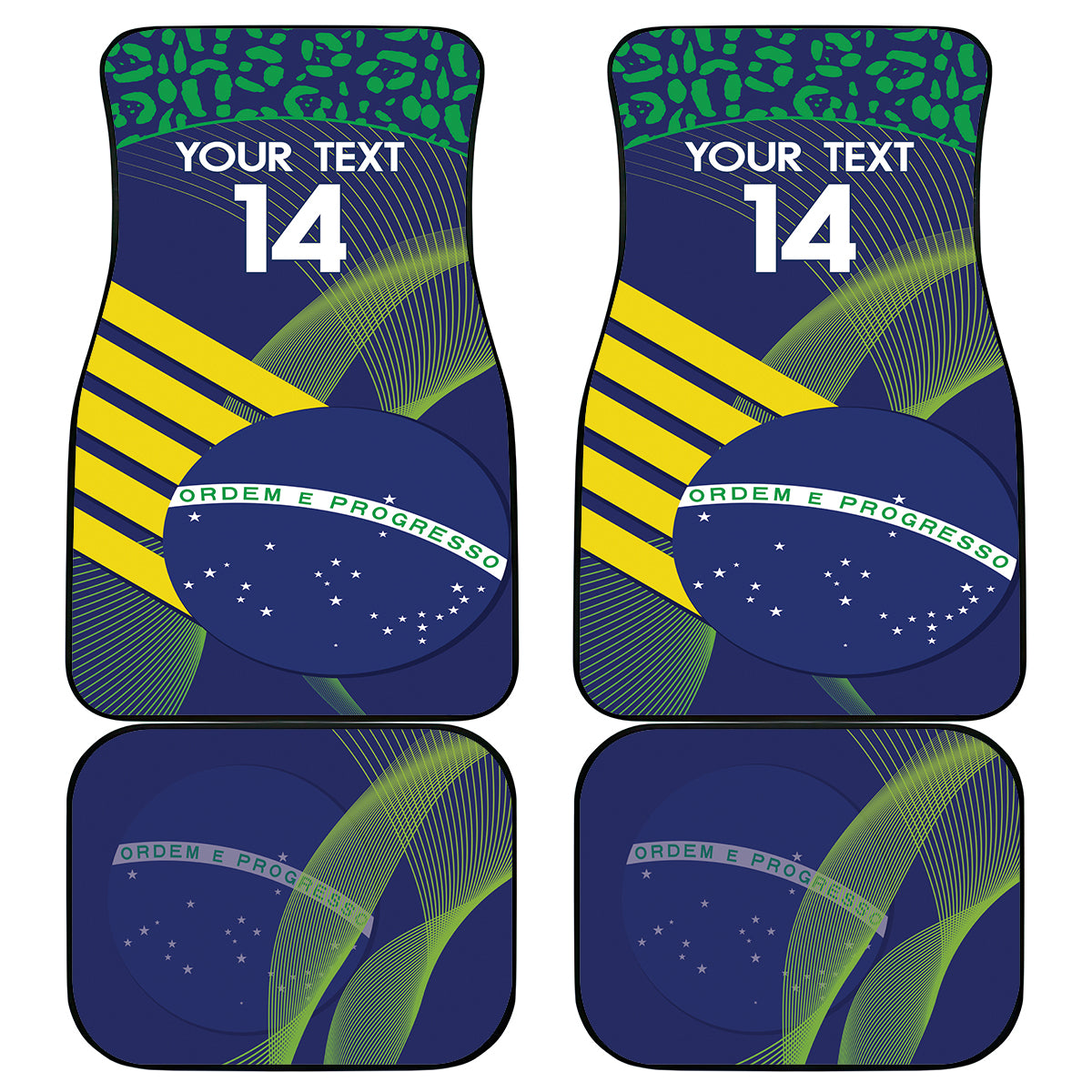 Custom Brazil Football Car Mats Summer 2024 Go Champions Selecao - Wonder Print Shop