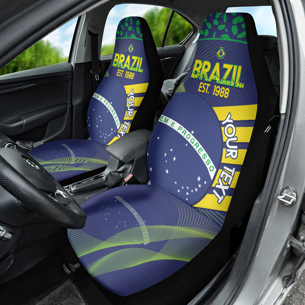 Custom Brazil Football Car Seat Cover Summer 2024 Go Champions Selecao - Wonder Print Shop
