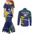 Custom Brazil Football Couples Matching Mermaid Dress and Long Sleeve Button Shirt Summer 2024 Olympic Go Champions Selecao
