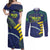 Custom Brazil Football Couples Matching Off Shoulder Maxi Dress and Long Sleeve Button Shirt Summer 2024 Go Champions Selecao - Wonder Print Shop