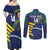 Custom Brazil Football Couples Matching Off Shoulder Maxi Dress and Long Sleeve Button Shirt Summer 2024 Go Champions Selecao - Wonder Print Shop