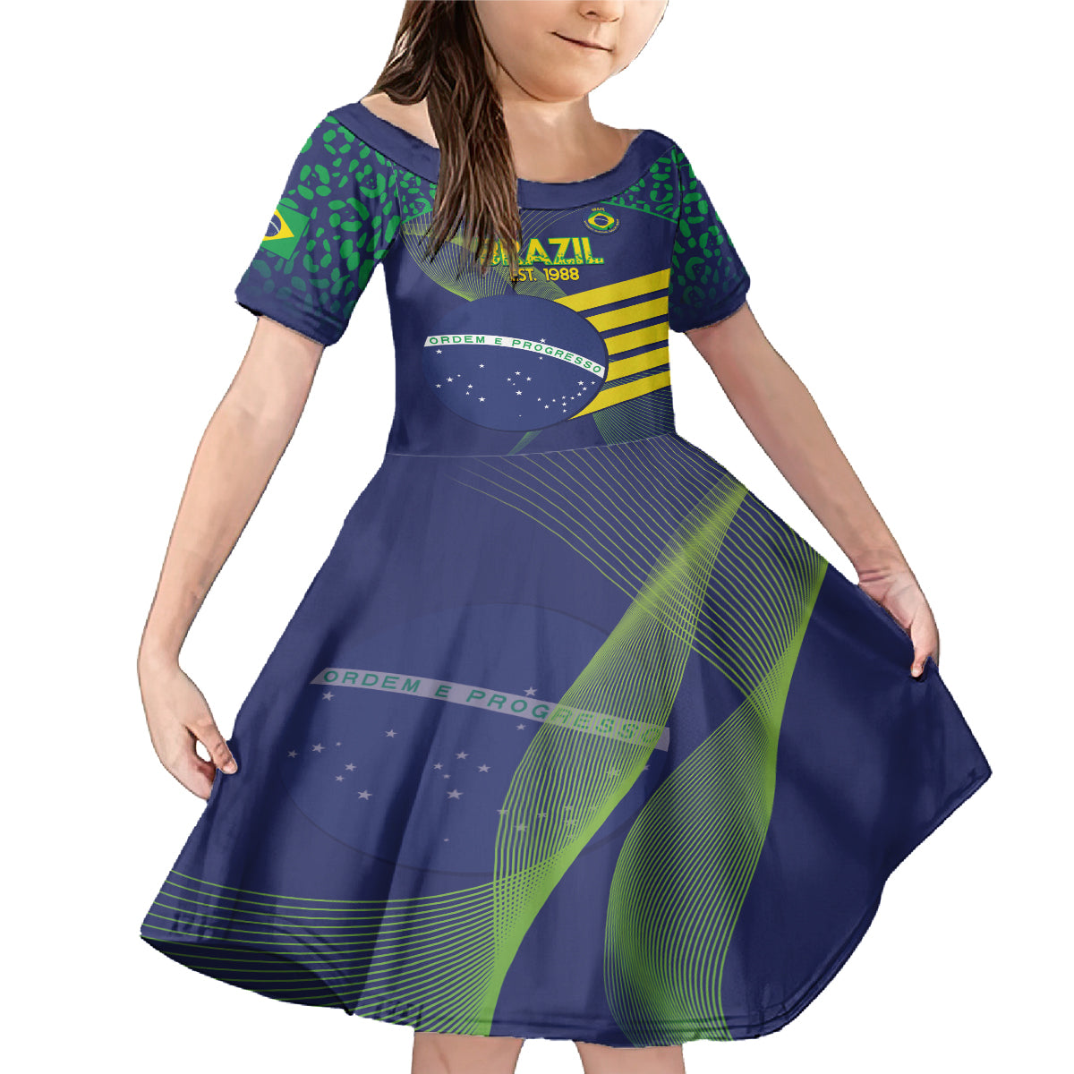 Custom Brazil Football Family Matching Mermaid Dress and Hawaiian Shirt Summer 2024 Go Champions Selecao - Wonder Print Shop