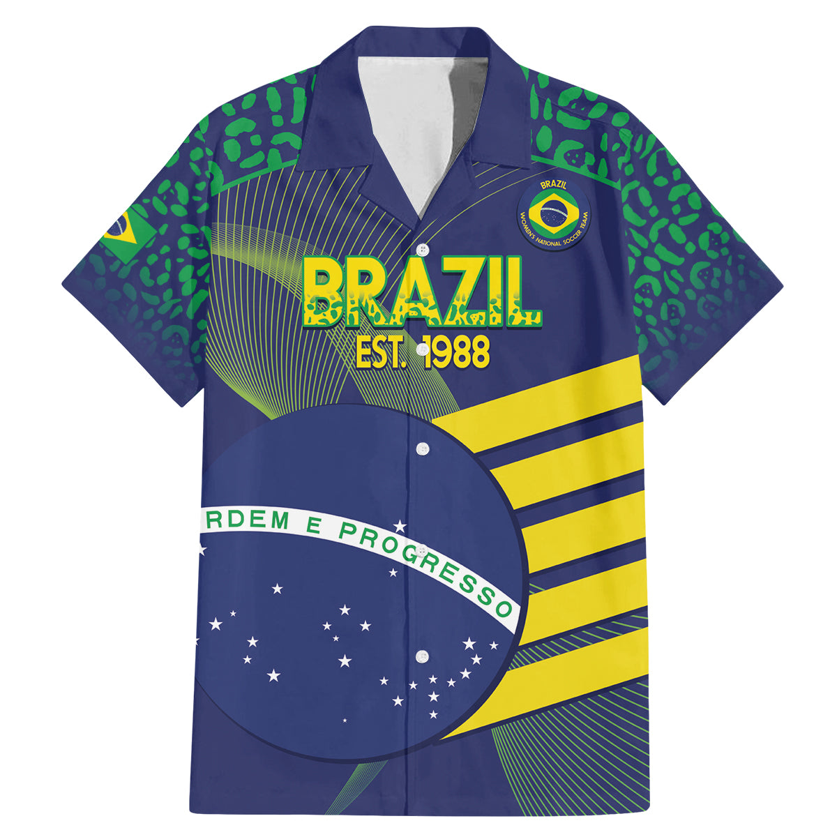 Custom Brazil Football Family Matching Mermaid Dress and Hawaiian Shirt Summer 2024 Go Champions Selecao - Wonder Print Shop