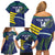 Custom Brazil Football Family Matching Off Shoulder Short Dress and Hawaiian Shirt Summer 2024 Go Champions Selecao - Wonder Print Shop