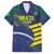 Custom Brazil Football Family Matching Off Shoulder Short Dress and Hawaiian Shirt Summer 2024 Go Champions Selecao - Wonder Print Shop