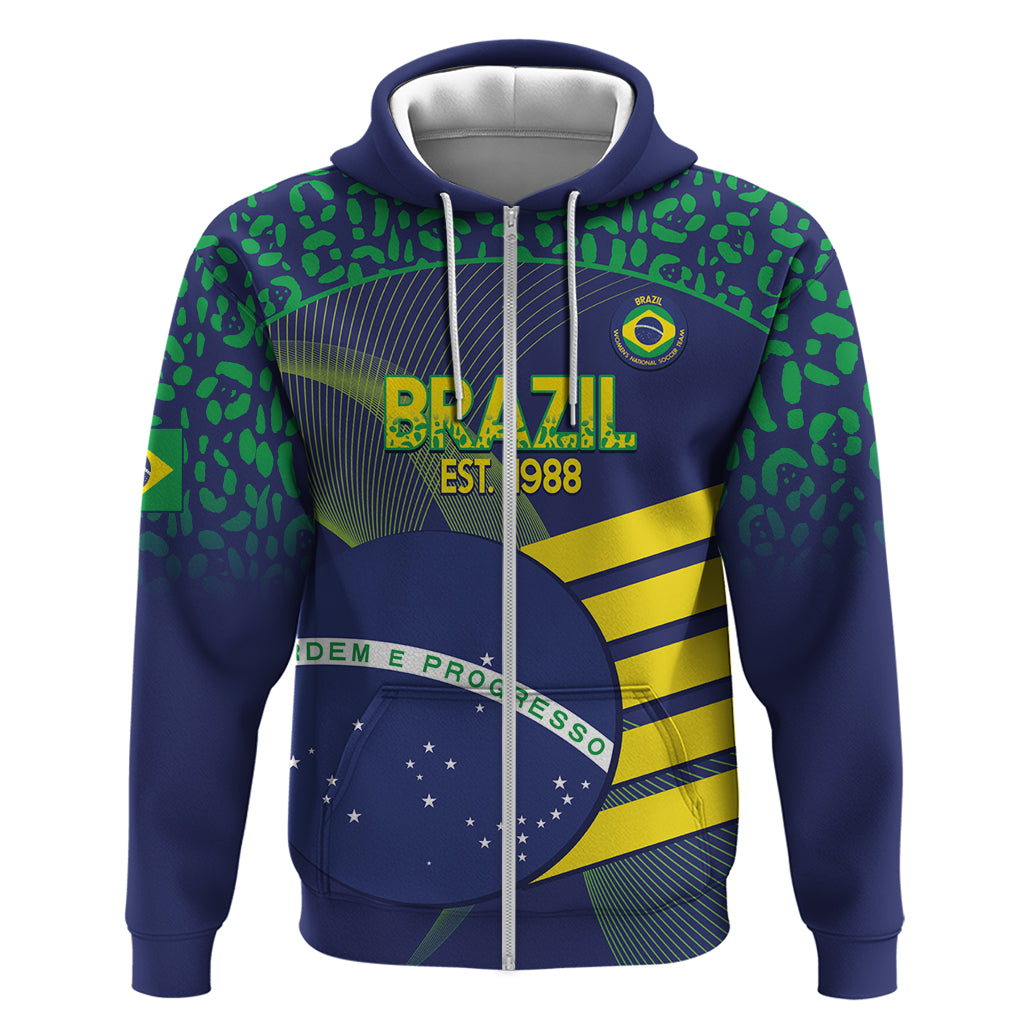 Custom Brazil Football Hoodie Summer 2024 Go Champions Selecao - Wonder Print Shop