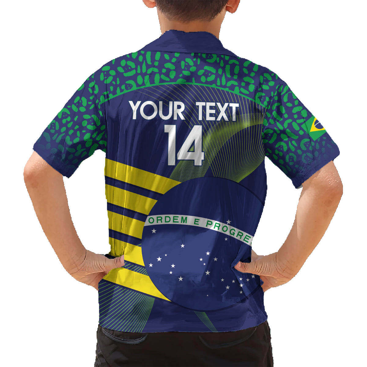 Custom Brazil Football Kid Hawaiian Shirt Summer 2024 Go Champions Selecao - Wonder Print Shop