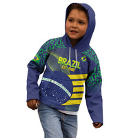 Custom Brazil Football Kid Hoodie Summer 2024 Go Champions Selecao - Wonder Print Shop