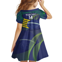 Custom Brazil Football Kid Short Sleeve Dress Summer 2024 Go Champions Selecao - Wonder Print Shop