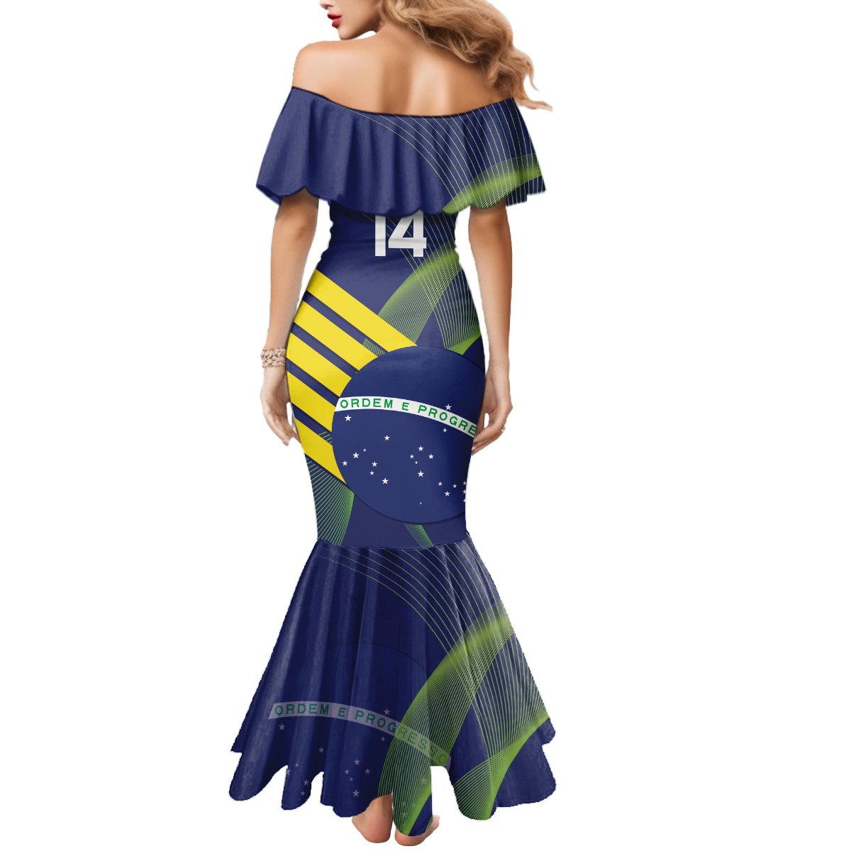 Custom Brazil Football Mermaid Dress Summer 2024 Go Champions Selecao - Wonder Print Shop