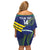 Custom Brazil Football Off Shoulder Short Dress Summer 2024 Go Champions Selecao - Wonder Print Shop