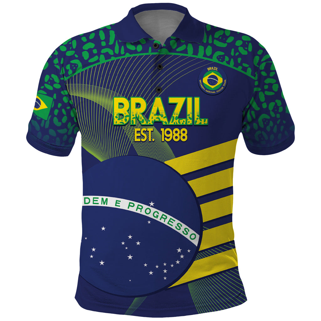 Custom Brazil Football Polo Shirt Summer 2024 Olympic Go Champions Selecao