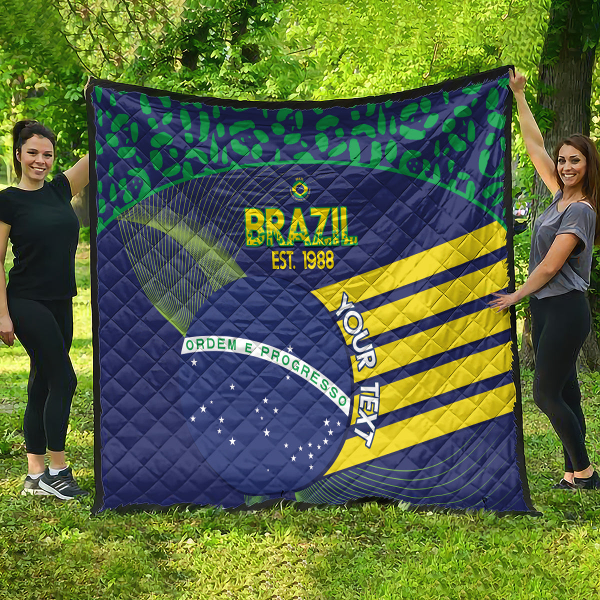 Custom Brazil Football Quilt Summer 2024 Go Champions Selecao - Wonder Print Shop