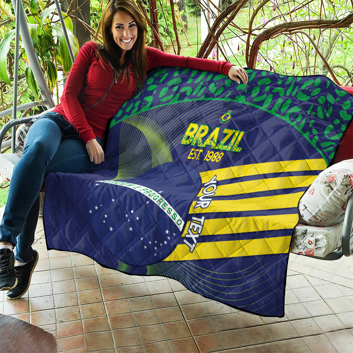 Custom Brazil Football Quilt Summer 2024 Go Champions Selecao - Wonder Print Shop