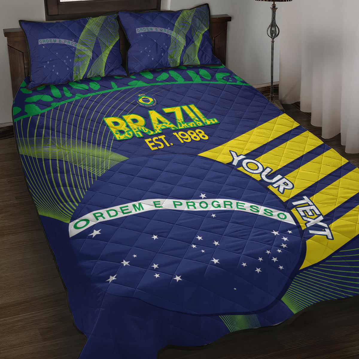 Custom Brazil Football Quilt Bed Set Summer 2024 Go Champions Selecao - Wonder Print Shop
