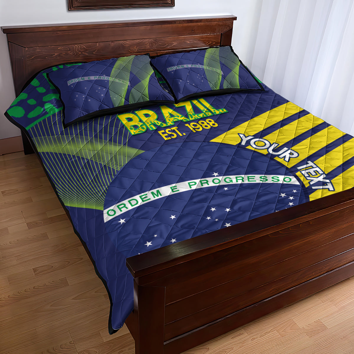Custom Brazil Football Quilt Bed Set Summer 2024 Go Champions Selecao - Wonder Print Shop