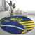 Custom Brazil Football Round Carpet Summer 2024 Olympic Go Champions Selecao