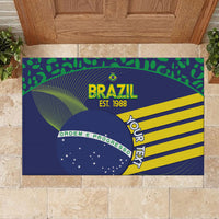 Custom Brazil Football Rubber Doormat Summer 2024 Go Champions Selecao - Wonder Print Shop