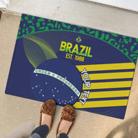 Custom Brazil Football Rubber Doormat Summer 2024 Go Champions Selecao - Wonder Print Shop