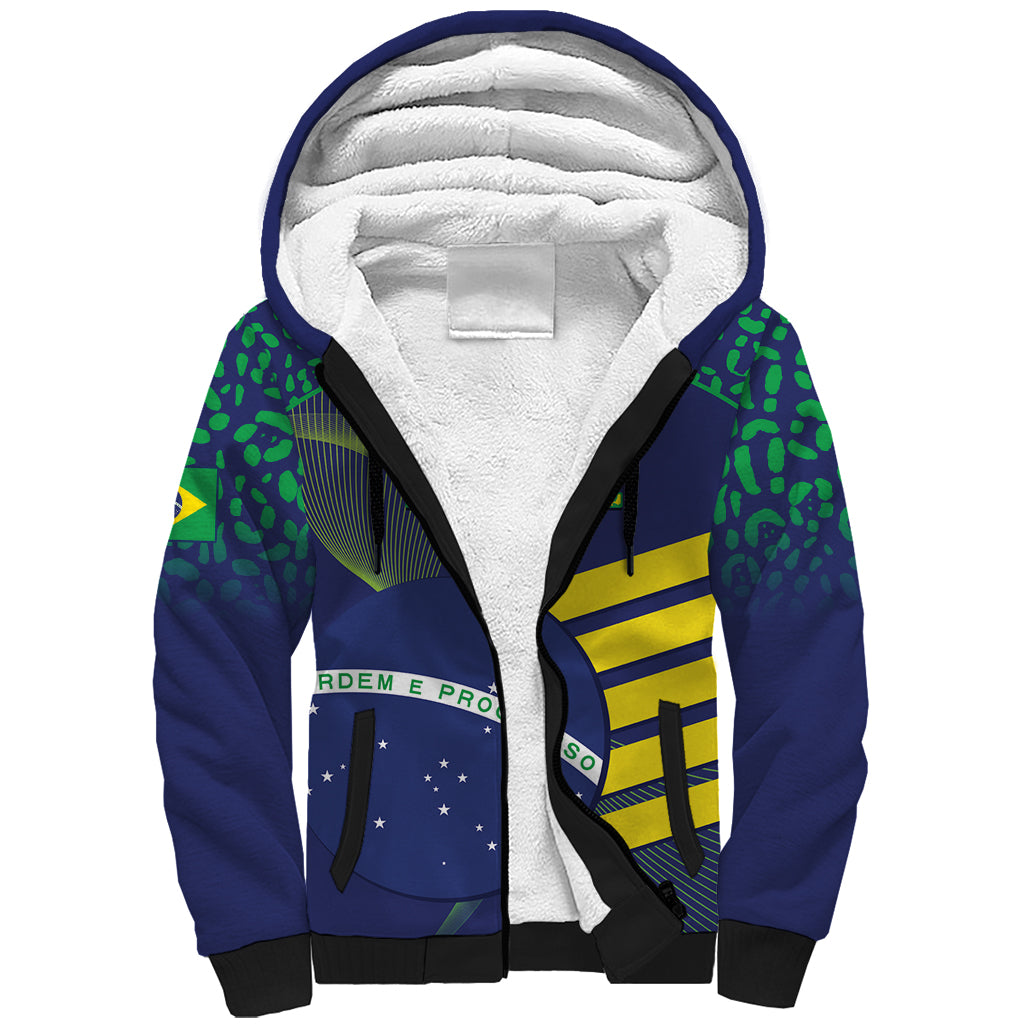 Custom Brazil Football Sherpa Hoodie Summer 2024 Go Champions Selecao - Wonder Print Shop