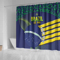 Custom Brazil Football Shower Curtain Summer 2024 Olympic Go Champions Selecao