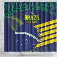 Custom Brazil Football Shower Curtain Summer 2024 Olympic Go Champions Selecao