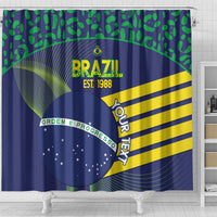 Custom Brazil Football Shower Curtain Summer 2024 Olympic Go Champions Selecao