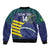 Custom Brazil Football Sleeve Zip Bomber Jacket Summer 2024 Go Champions Selecao - Wonder Print Shop