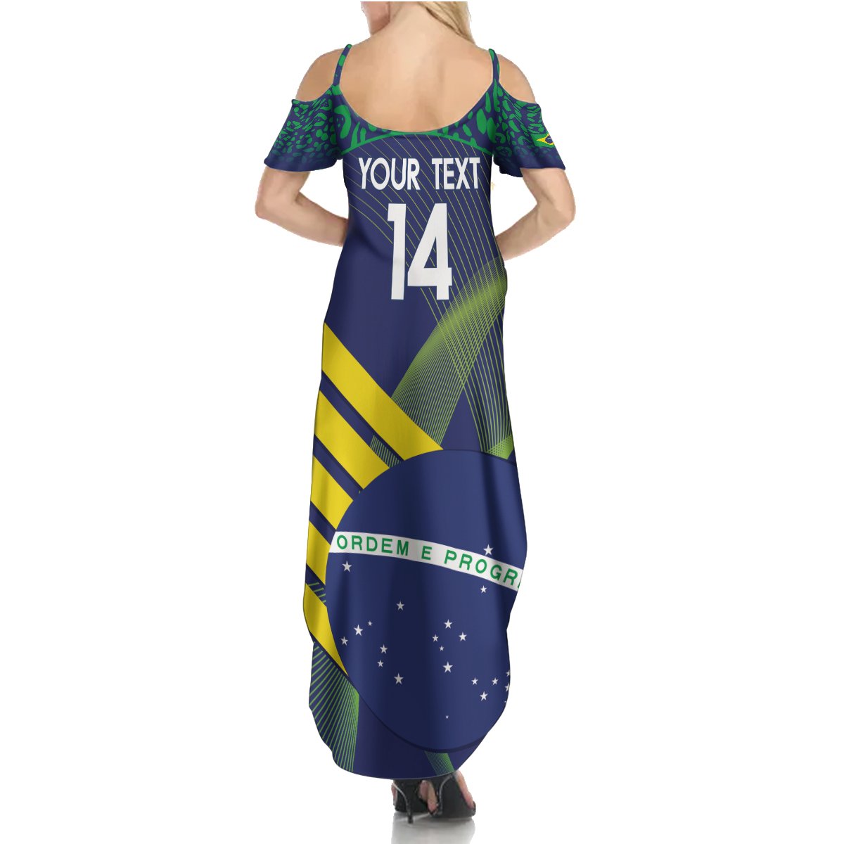 Custom Brazil Football Summer Maxi Dress Summer 2024 Go Champions Selecao - Wonder Print Shop