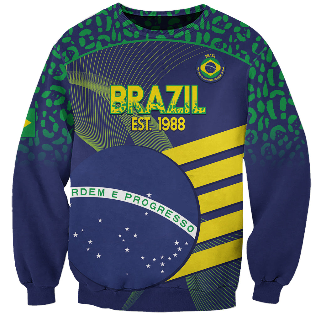Custom Brazil Football Sweatshirt Summer 2024 Go Champions Selecao - Wonder Print Shop