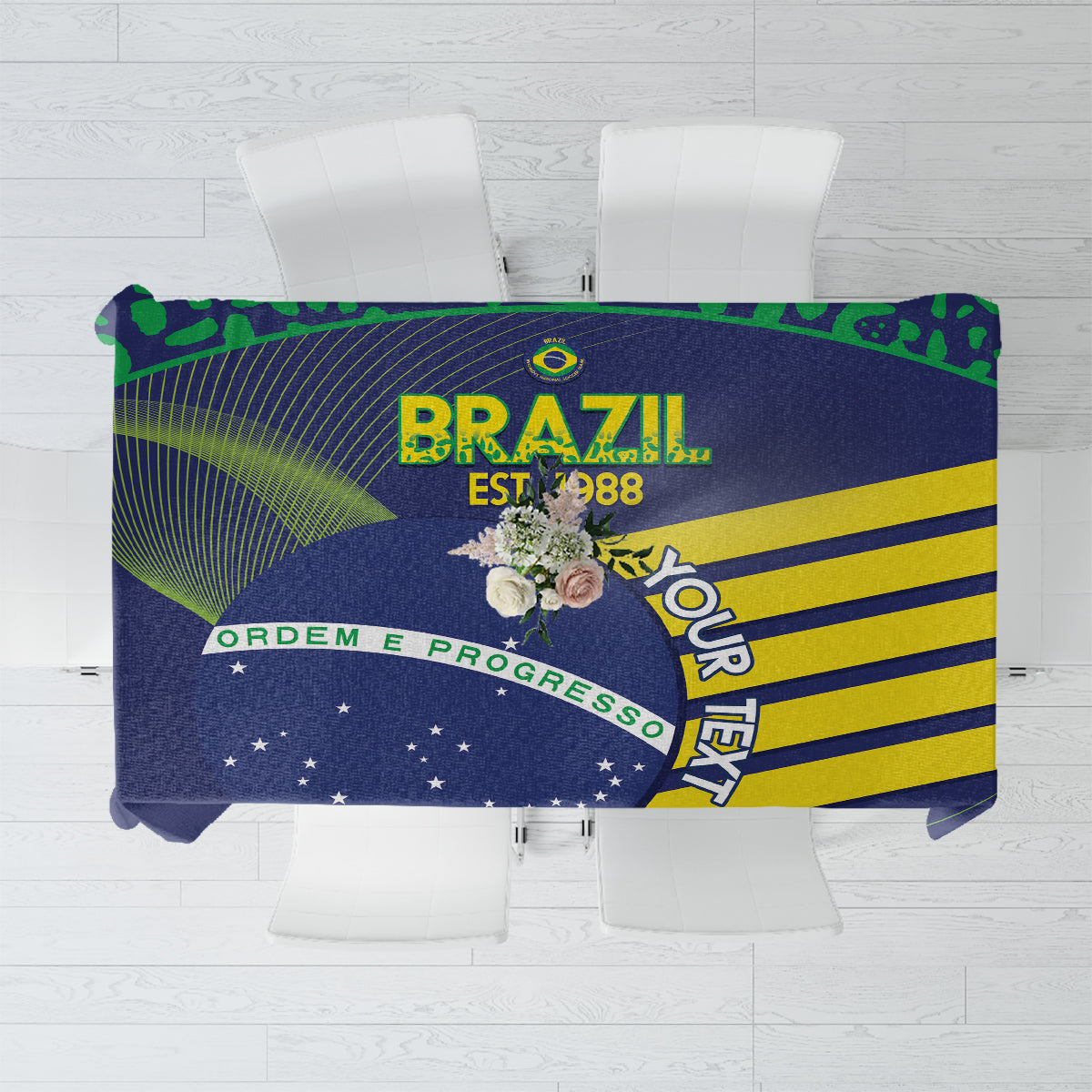 Custom Brazil Football Tablecloth Summer 2024 Go Champions Selecao - Wonder Print Shop