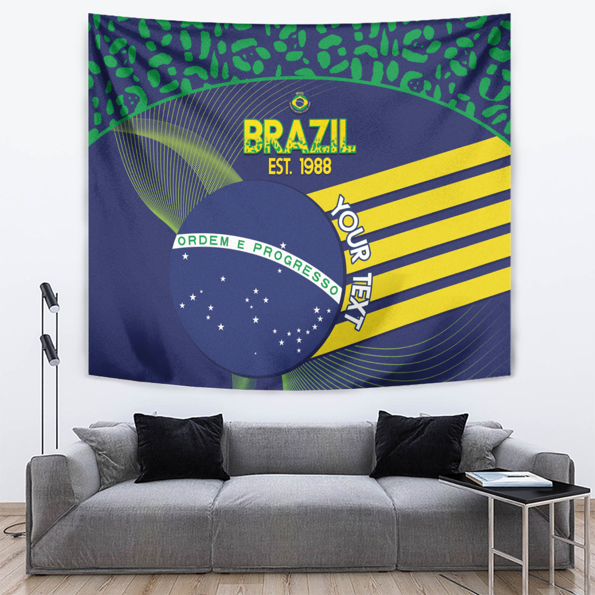Custom Brazil Football Tapestry Summer 2024 Go Champions Selecao - Wonder Print Shop