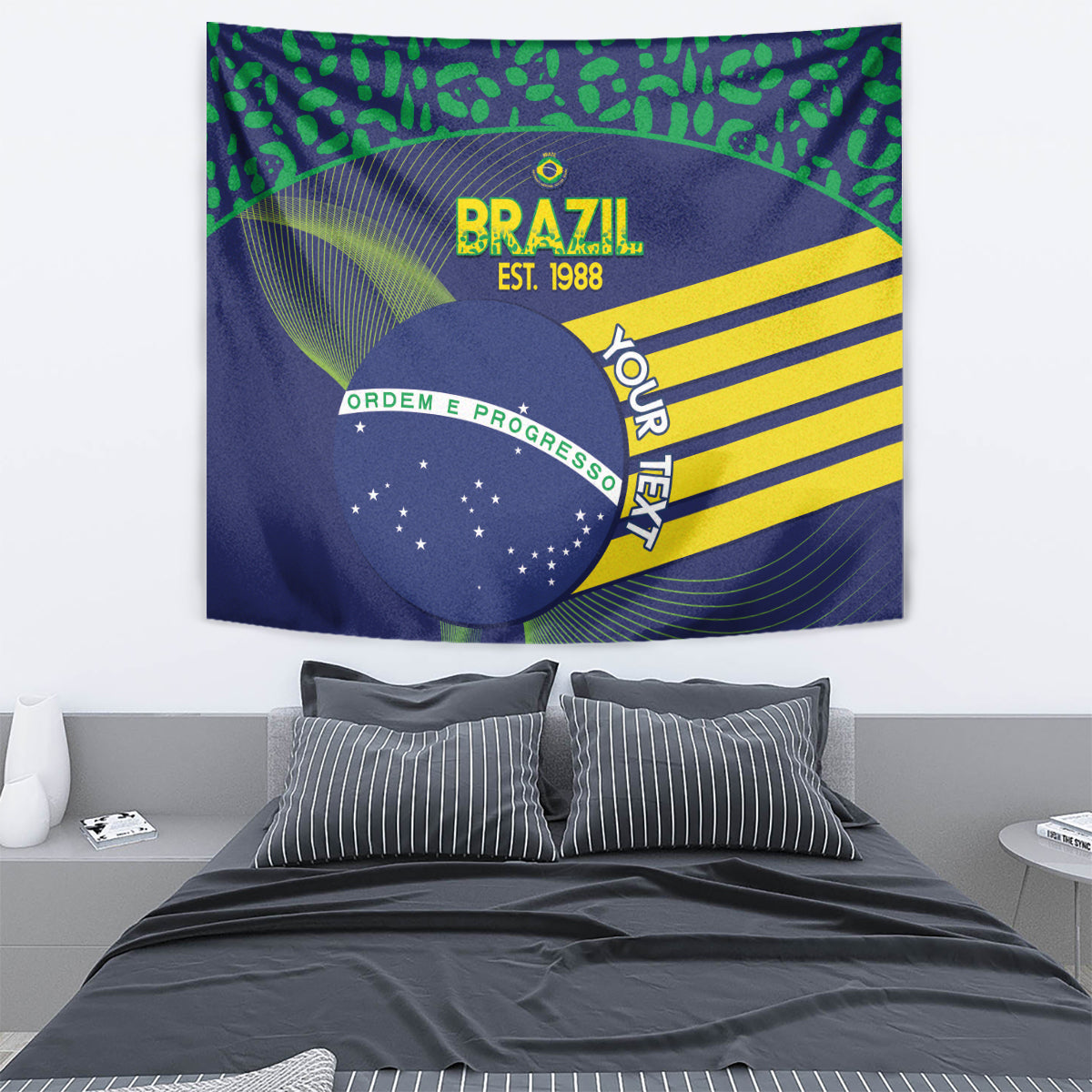 Custom Brazil Football Tapestry Summer 2024 Go Champions Selecao - Wonder Print Shop
