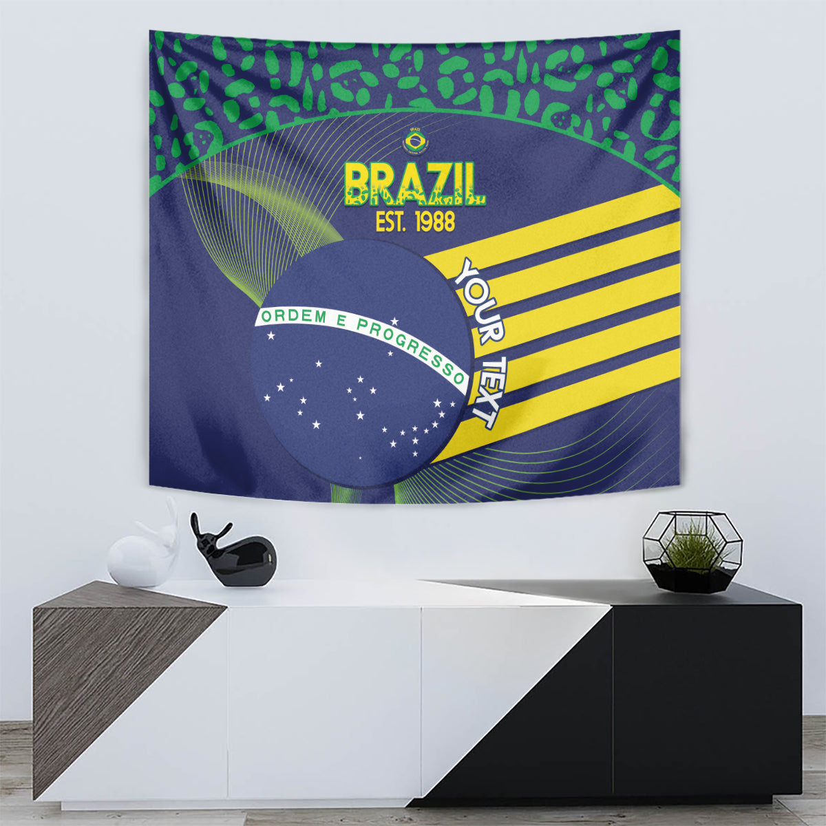 Custom Brazil Football Tapestry Summer 2024 Go Champions Selecao - Wonder Print Shop