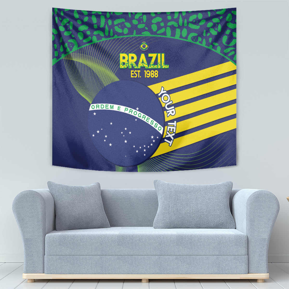Custom Brazil Football Tapestry Summer 2024 Go Champions Selecao - Wonder Print Shop