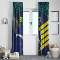 Custom Brazil Football Window Curtain Summer 2024 Go Champions Selecao - Wonder Print Shop