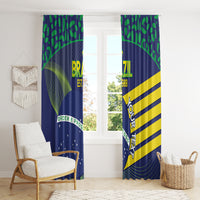 Custom Brazil Football Window Curtain Summer 2024 Go Champions Selecao - Wonder Print Shop