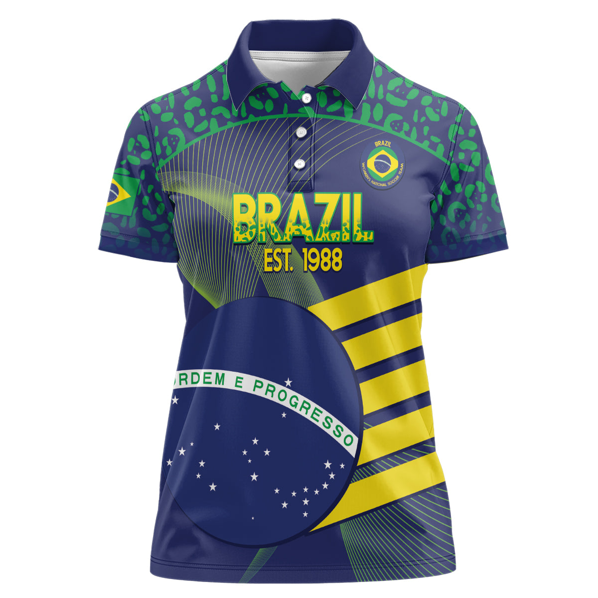 Custom Brazil Football Women Polo Shirt Summer 2024 Go Champions Selecao - Wonder Print Shop