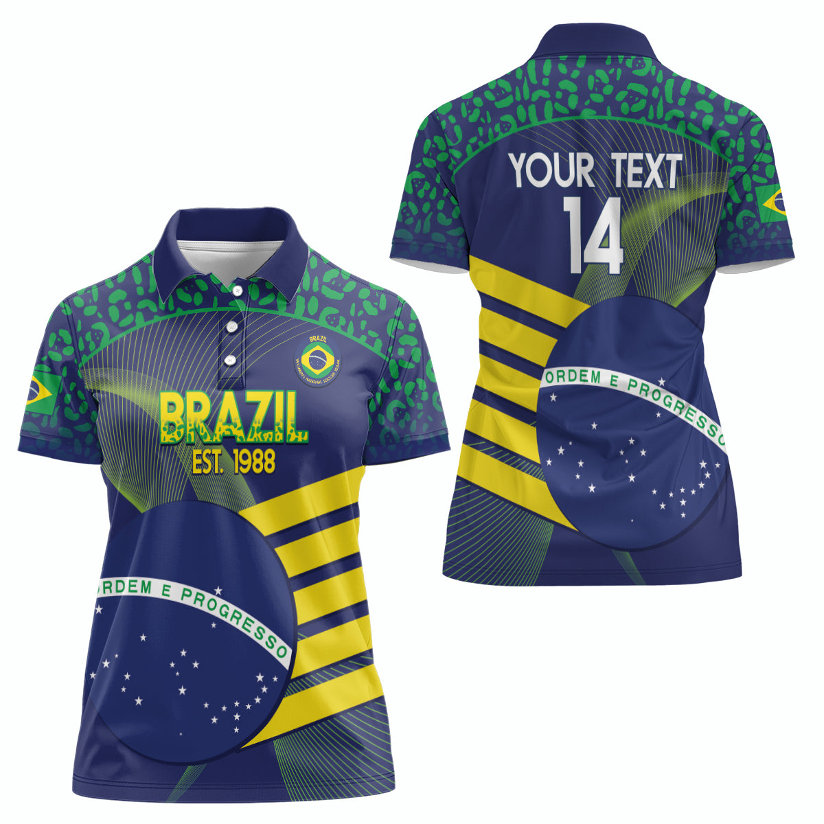 Custom Brazil Football Women Polo Shirt Summer 2024 Go Champions Selecao - Wonder Print Shop