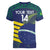Custom Brazil Football Women V-Neck T-Shirt Summer 2024 Go Champions Selecao - Wonder Print Shop