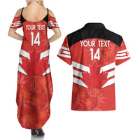 Custom Canada Soccer Couples Matching Summer Maxi Dress and Hawaiian Shirt Summer 2024 Go Champions Canucks - Wonder Print Shop