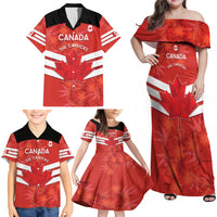 Custom Canada Soccer Family Matching Off Shoulder Maxi Dress and Hawaiian Shirt Summer 2024 Go Champions Canucks - Wonder Print Shop