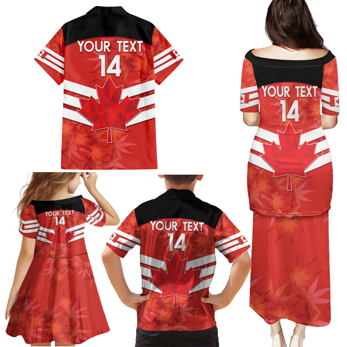 Custom Canada Soccer Family Matching Puletasi and Hawaiian Shirt Summer 2024 Go Champions Canucks - Wonder Print Shop