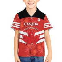 Custom Canada Soccer Family Matching Short Sleeve Bodycon Dress and Hawaiian Shirt Summer 2024 Go Champions Canucks - Wonder Print Shop